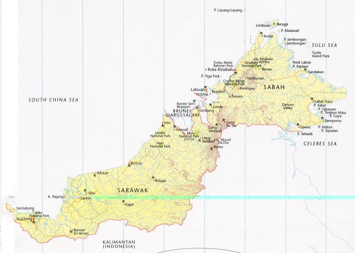 mapa de labuan, malasia