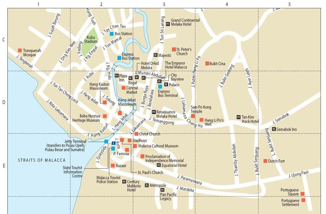 mapa de malaca, malasia