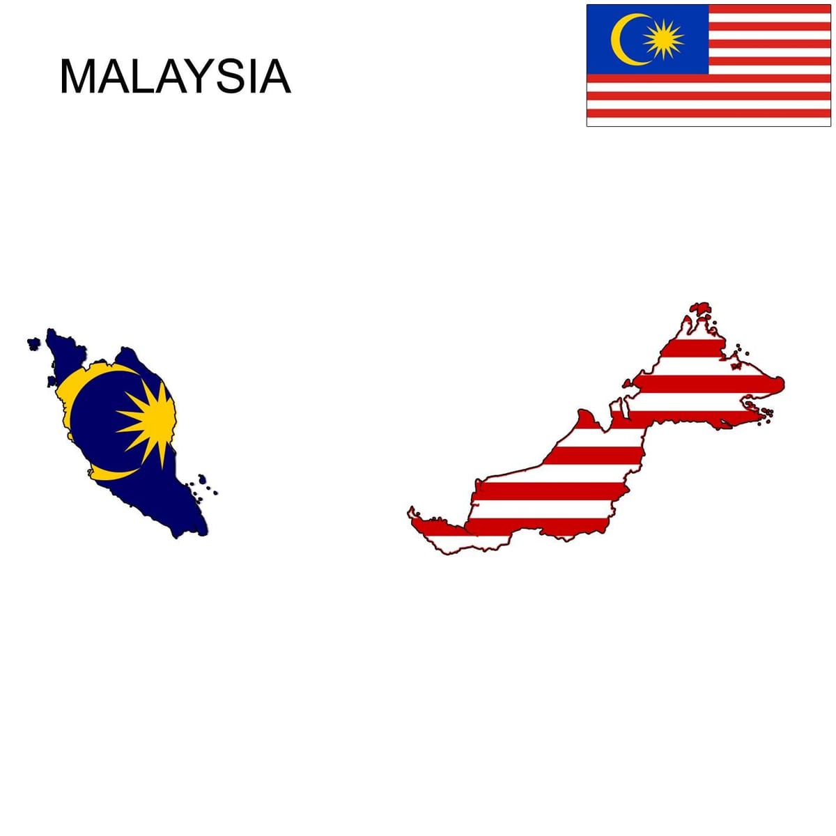 mapa de la bandera de malasia