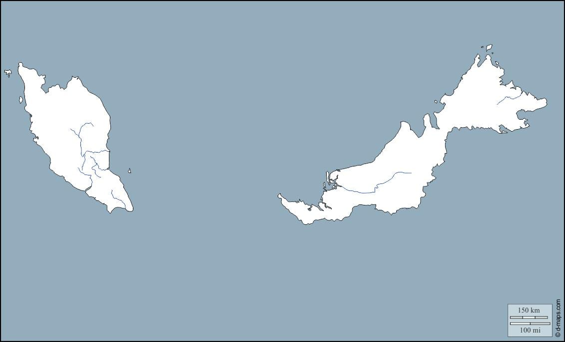 mapa de malasia esquema del mapa