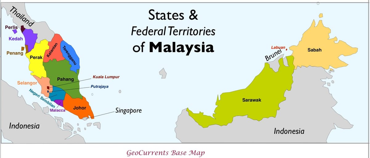 mapa de la provincia de malasia