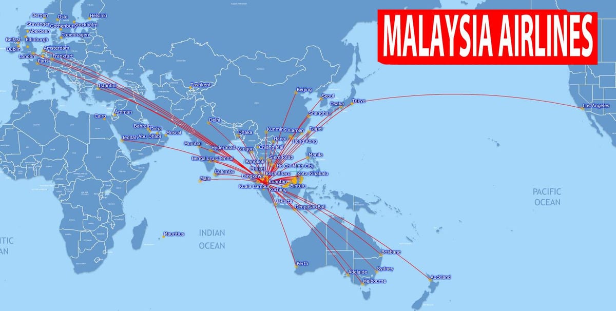 mapa de ruta malasia