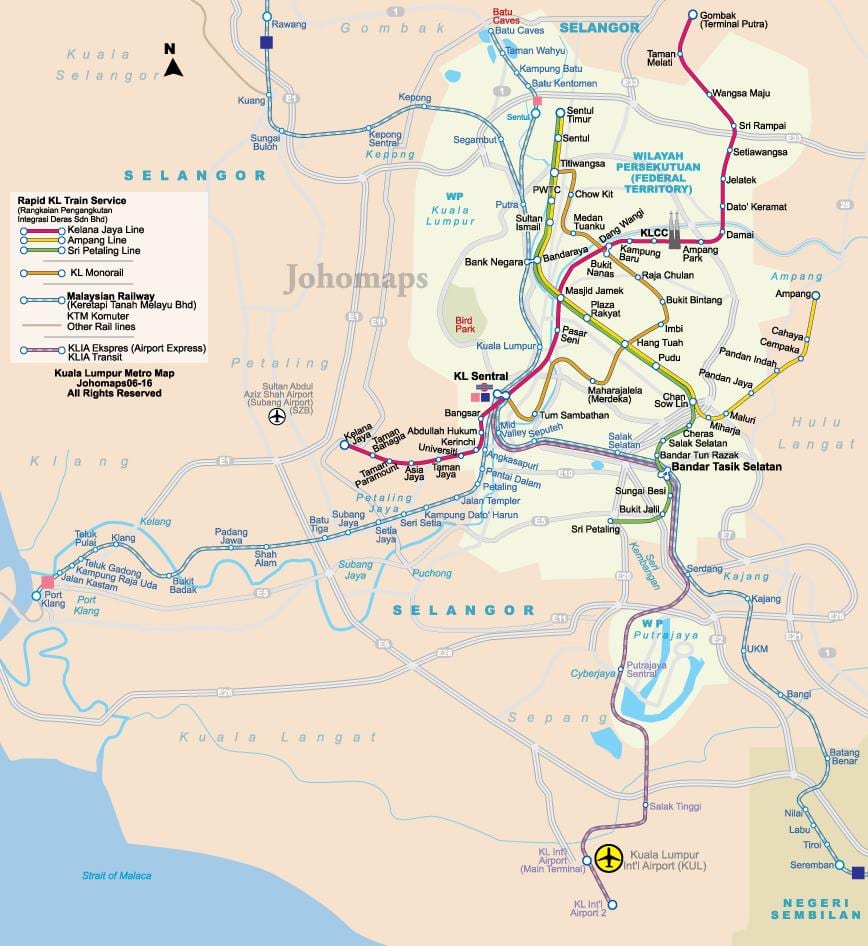 malasia mapa del metro