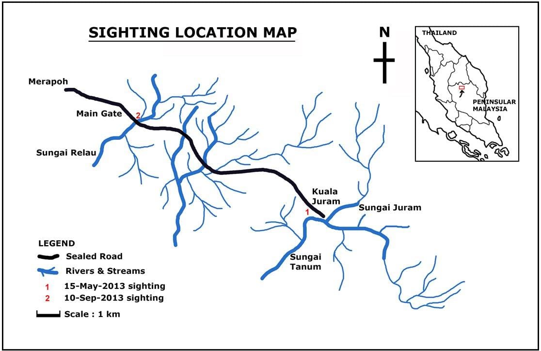 mapa de malasia río