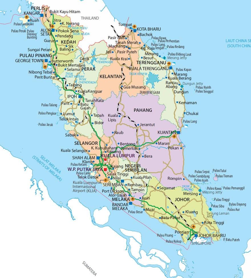 penisular malasia mapa