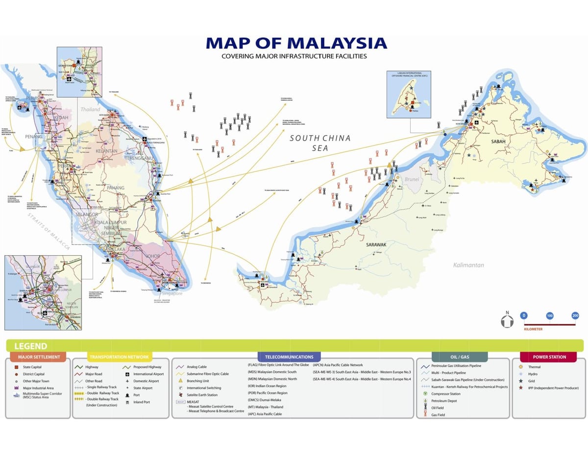 utilidad de la cartografía de la compañía malasia