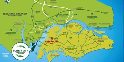 Mapa de bosque de la ciudad de malasia