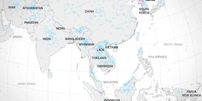 Mapa del departamento de la encuesta y la asignación de malasia