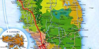 Mapa del sur de malasia