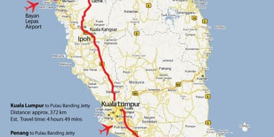 Ipoh en malasia mapa