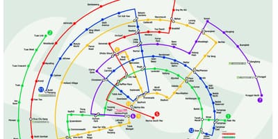 Mrt línea de mapa de malasia