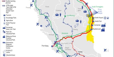 Malasia estación de tren mapa