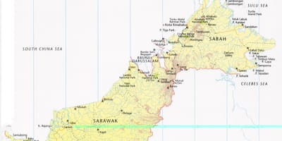 Mapa de labuan, malasia