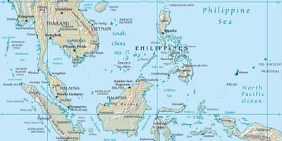 Mapa de malasia en asia