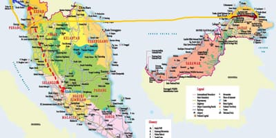 Mapa de malasia autobús