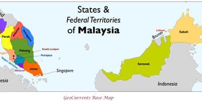 Mapa de la provincia de malasia