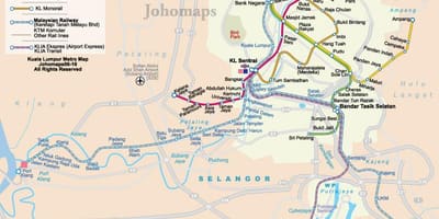 Malasia mapa del metro