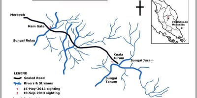 Mapa de malasia río