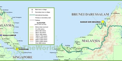Malasia geografía mapa