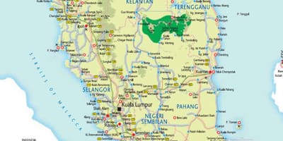 Malasia playas mapa