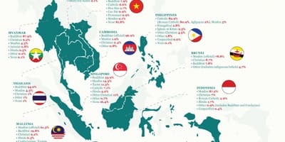 Mapa de malasia religión
