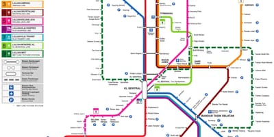 Tránsito mapa de malasia