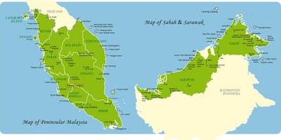 Malasia mapa completo
