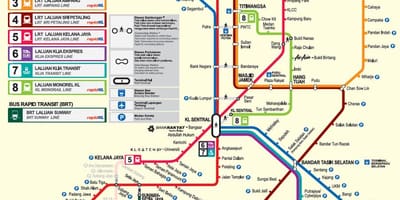 Malasia mrt mapa de 2016